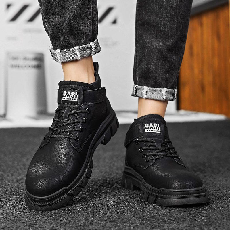 Martin Boots Męska Jesień 2024 Nowe Wysokie Buty Wizytowe Męskie Retro Skórzane Oprzyrządowanie Krótkie Zimowe