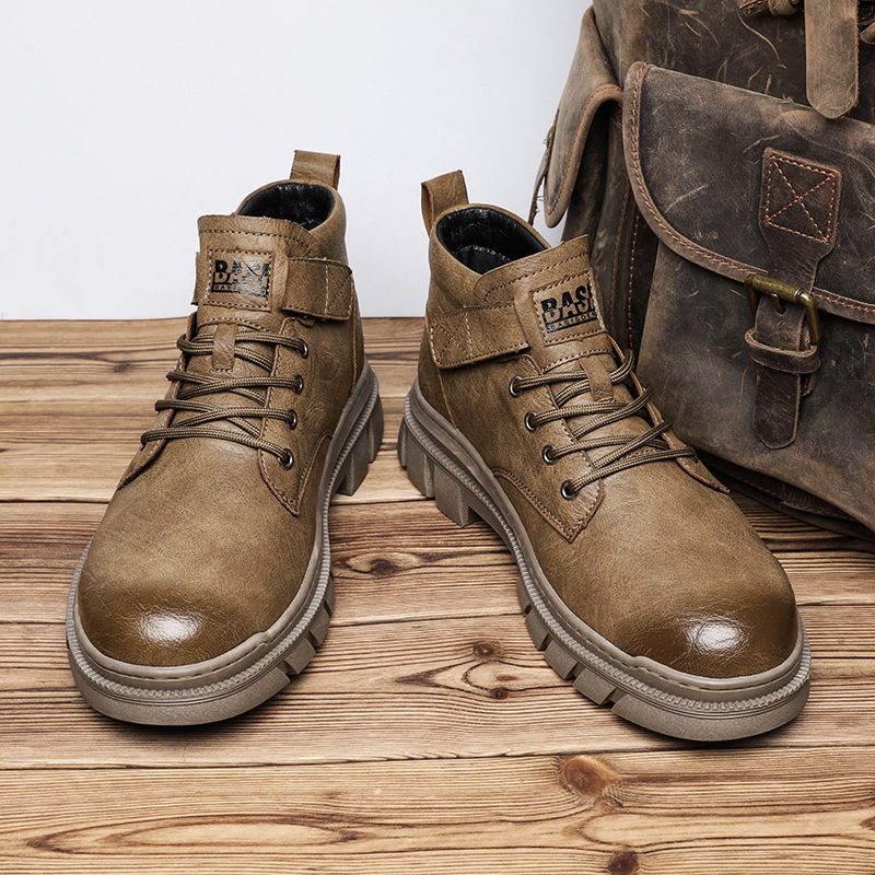 Martin Boots Męska Jesień 2024 Nowe Wysokie Buty Wizytowe Męskie Retro Skórzane Oprzyrządowanie Krótkie Zimowe