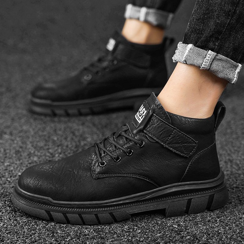 Martin Boots Męska Jesień 2024 Nowe Wysokie Buty Wizytowe Męskie Retro Skórzane Oprzyrządowanie Krótkie Zimowe