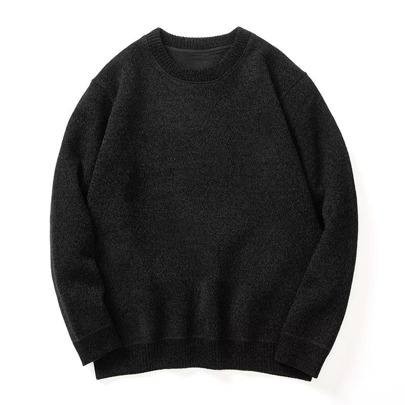 2024 Sweter W Stylu Retro Z Okrągłym Dekoltem Męski Luźny Pulower Z Dzianiny