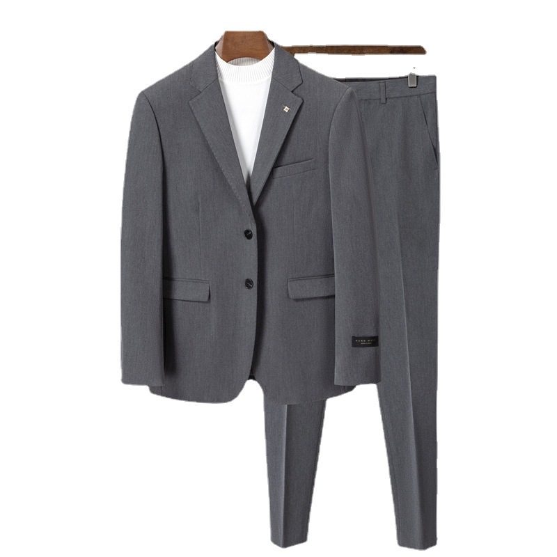 Męski Garnitur W Jednolitym Kolorze Wąski Trzyczęściowy Business Casual Formalny
