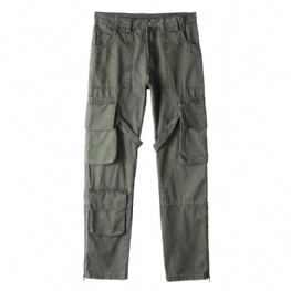 Kombinezon Męski Na Ramiączkach Luźny Prosty Bootcut Ze Średnim Stanem