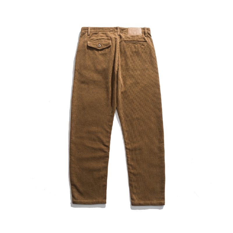 Męskie Spodnie Retro Casual Khaki Slim Fit Small Feet