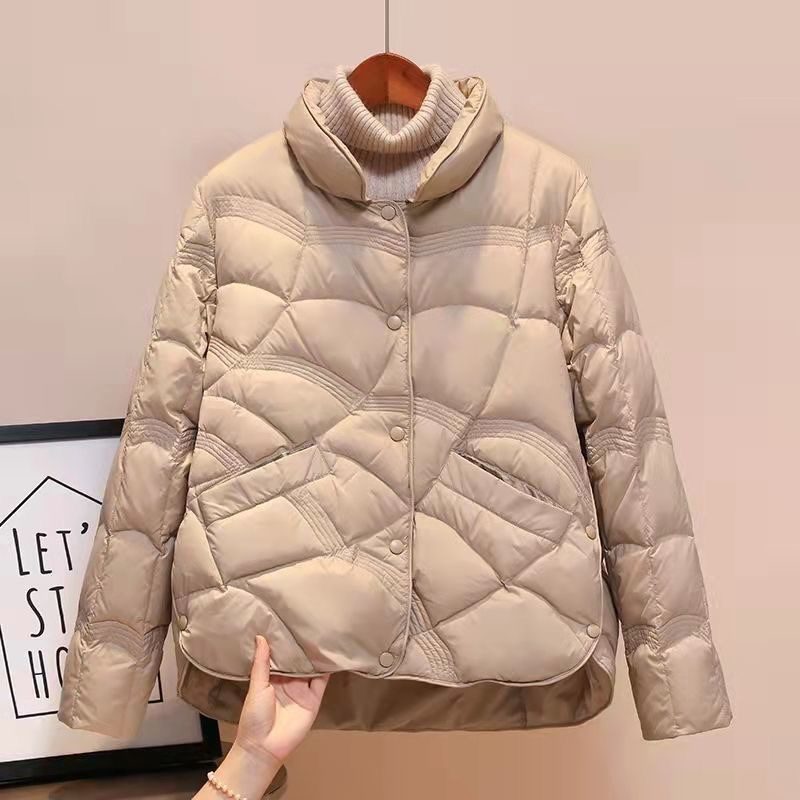 Damska Kurtka Puchowa Xiangyun Krótki Odcinek Stójka Cienki Trend W Modzie