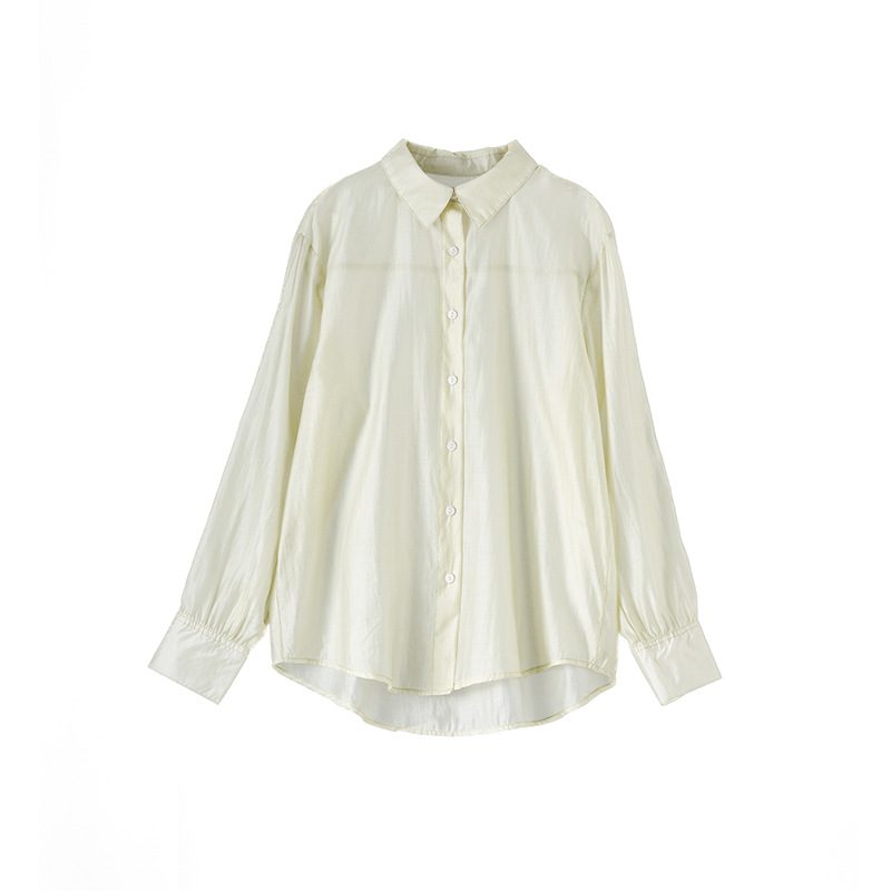 Koszula Damska Slim Fit Cienki Przekrój Długi Rękaw Oddychający Top Cardigan