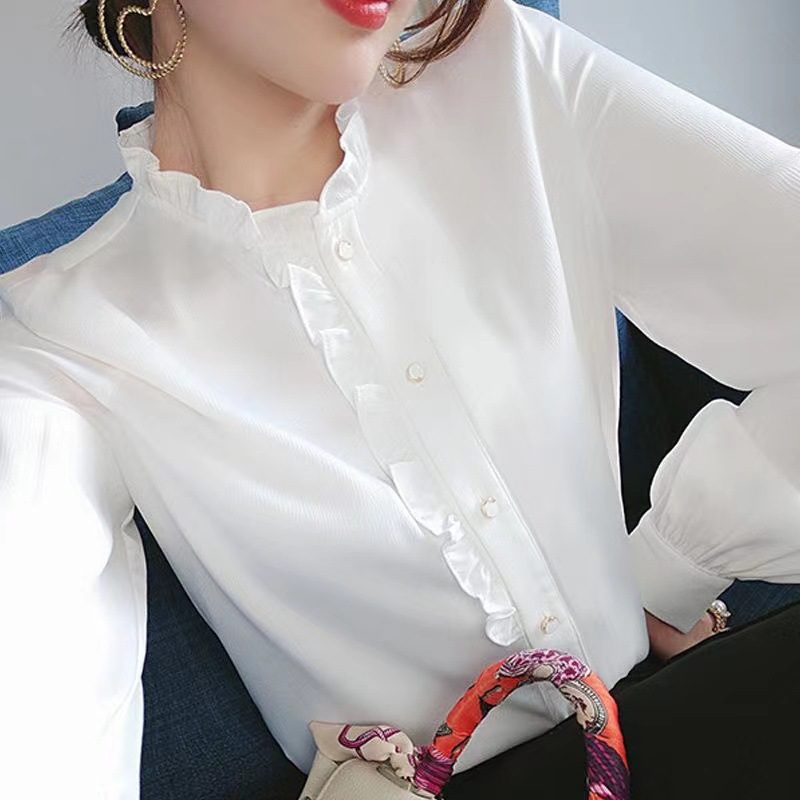 Koszula Z Długim Rękawem Moda Damska Luźne Modne Topy