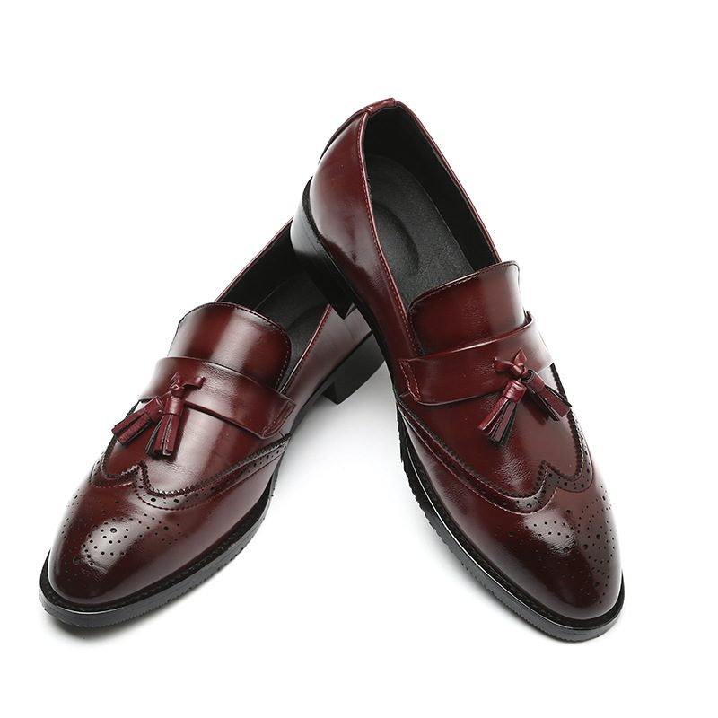 Męskie Buty Wyjściowe Nowe Moda Codzienna Brogue Z Frędzlami Obuwie W Dużych Rozmiarach