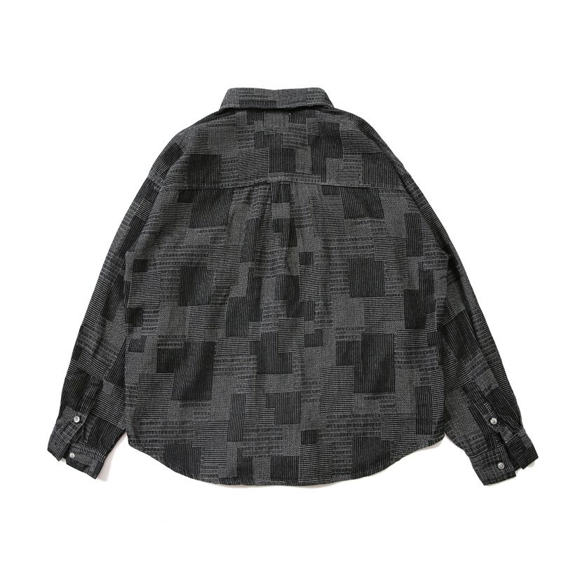 Koszula Męska Odzież Robocza Asymetryczna Kieszeń Trend Vintage Plaid