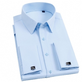 Wiosenna Koszula Męska Z Długimi Rękawami Slim Fit Sleeve Nails