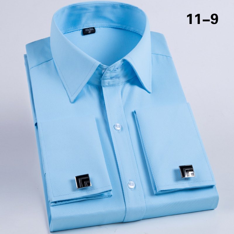 Wiosenna Koszula Męska Z Długimi Rękawami Slim Fit Sleeve Nails