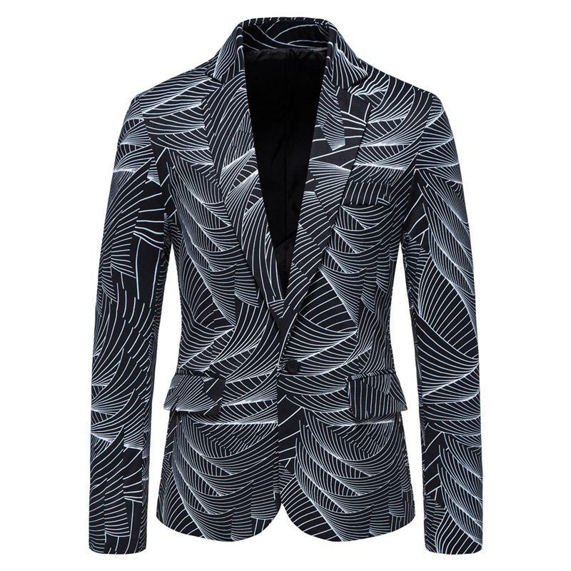 2024 Jesienny I Zimowy Męski Trend W Stylu Casual Z Jednym Guzikiem