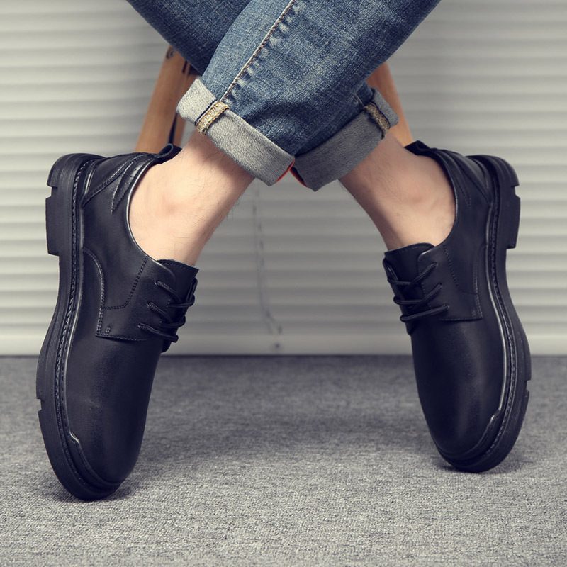 Męskie Buty Wizytowe 45 Oryginalne Skórzane Martin Duże Rozmiary 46 Biznesowa Sukienka Na Co Dzień 47 Retro