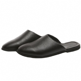 Klapki Męskie Letnie Modne Drag Slip-on Casual Head Skórzane Sandały Kapcie