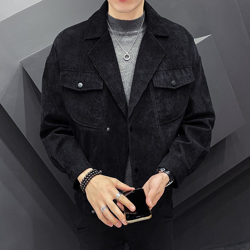 Kurtki Męskie Odzież Wierzchnia Z Długim Rękawem Casual Slim Robocza Trend W Modzie