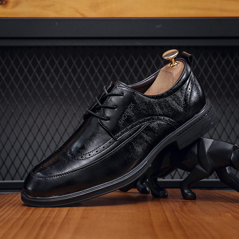 2024 Jesienne I Zimowe Formalne Buty Biznesowe Sznurowane Niskie Męskie Modne Typu Brogue