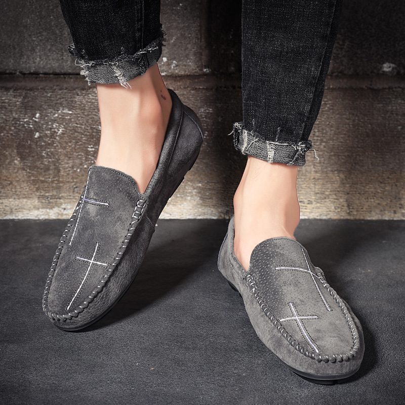 Duże Rozmiary Wsuwane Mokasyny Skórzane Groszki Buty Na Co Dzień Modne Męskie Retro Do Jazdy Samochodem Nowe