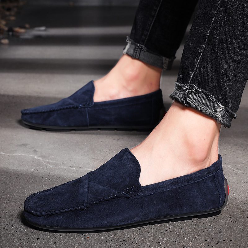 Duże Rozmiary Wsuwane Mokasyny Skórzane Groszki Buty Na Co Dzień Modne Męskie Retro Do Jazdy Samochodem Nowe