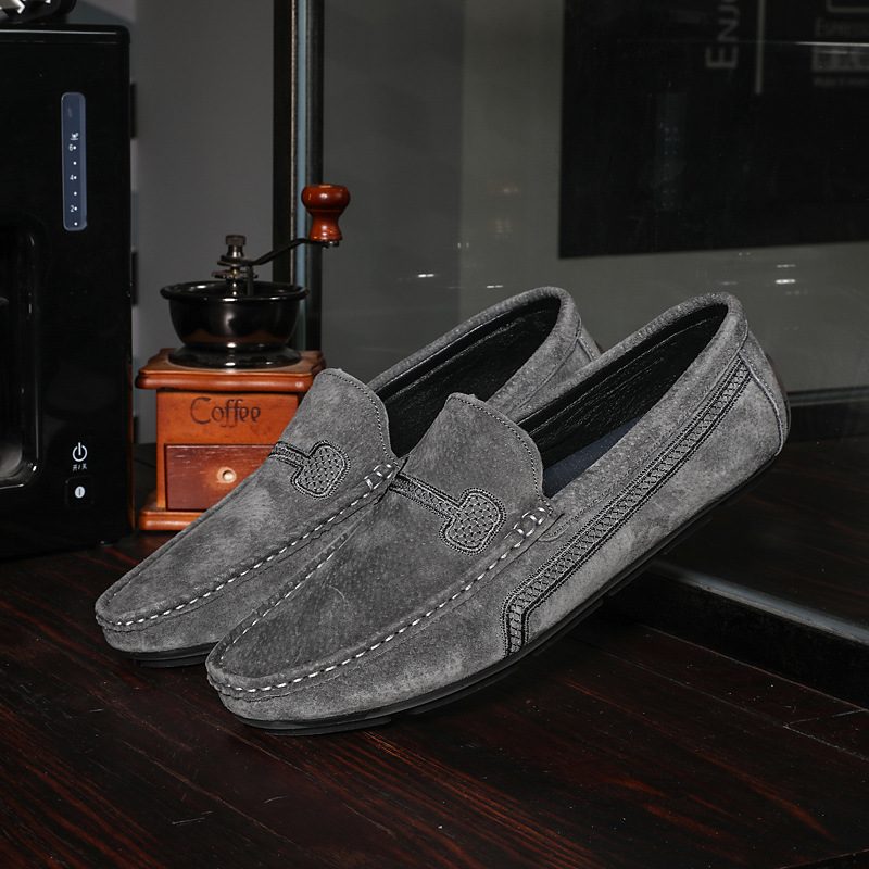 Duże Rozmiary Wsuwane Mokasyny Skórzane Groszki Buty Na Co Dzień Modne Męskie Retro Do Jazdy Samochodem Nowe