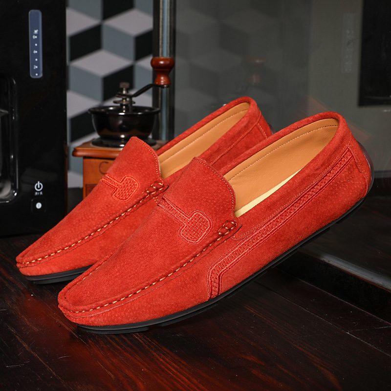 Duże Rozmiary Wsuwane Mokasyny Skórzane Groszki Buty Na Co Dzień Modne Męskie Retro Do Jazdy Samochodem Nowe