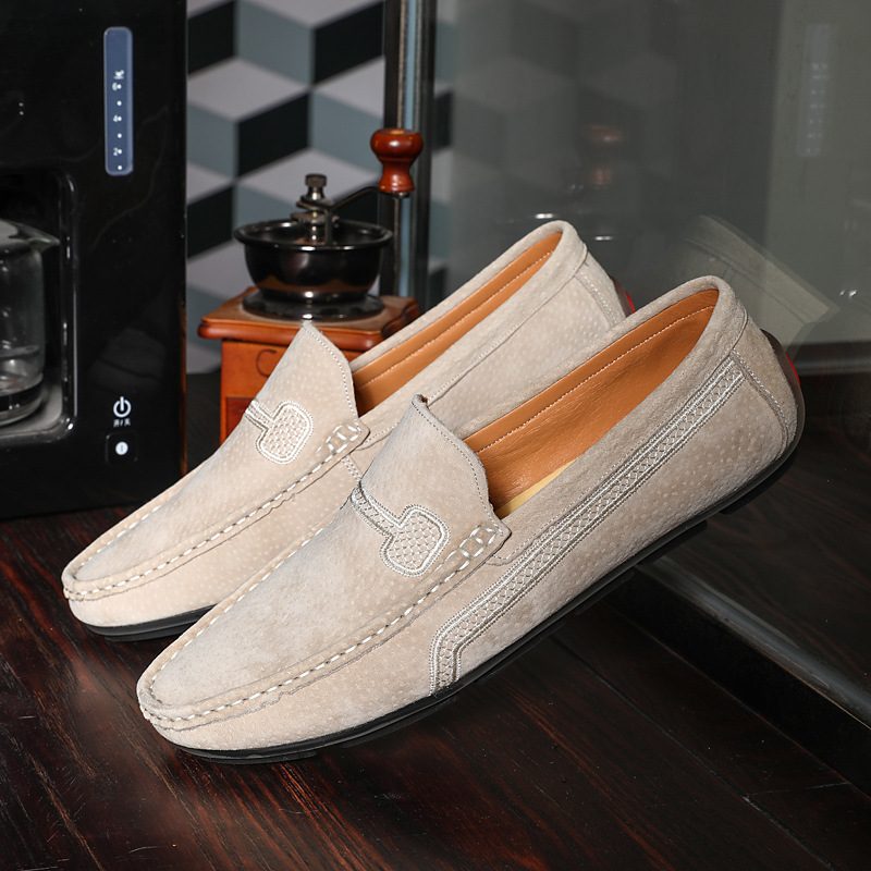 Duże Rozmiary Wsuwane Mokasyny Skórzane Groszki Buty Na Co Dzień Modne Męskie Retro Do Jazdy Samochodem Nowe