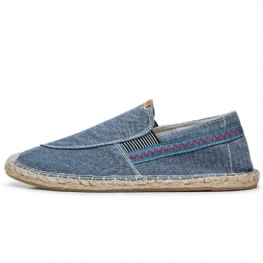 Jesienne Nowe Męskie Codzienne Ręcznie Robione Buty Konopne Para Espadryli Oddychające