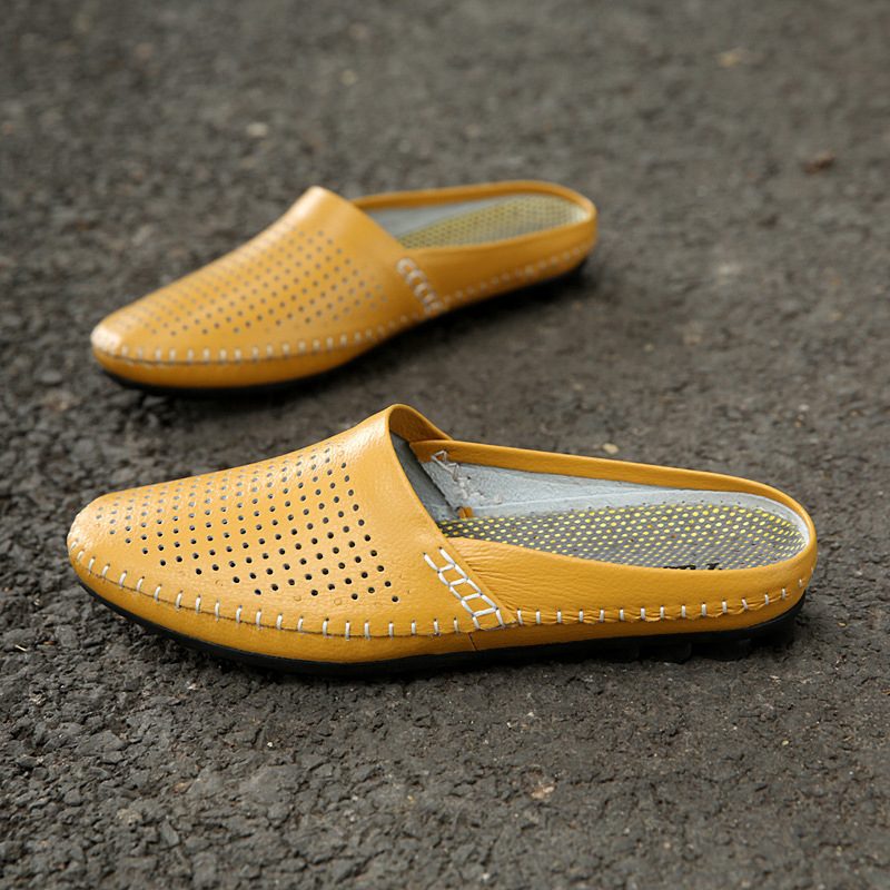 Nowe Letnie Pół Palca Doudou Przypadkowe Męskie Buty Wykrawające Puste Pół Modne Sandały