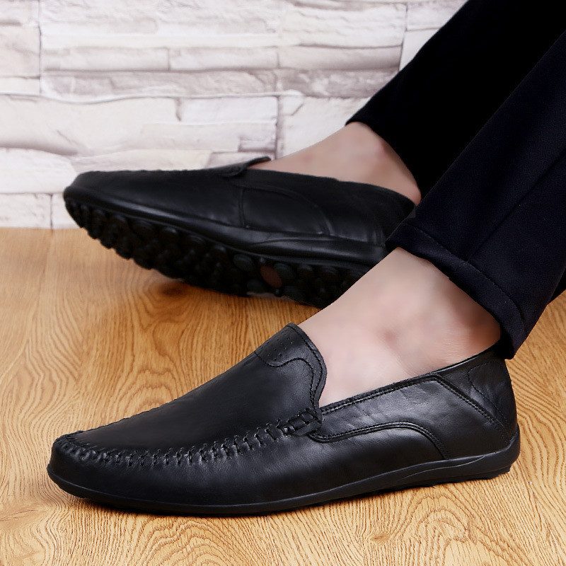 Nowe Skórzane Buty Męskie Modne Do Sukienki W Dużych Rozmiarach Na Co Dzień Do Groszku