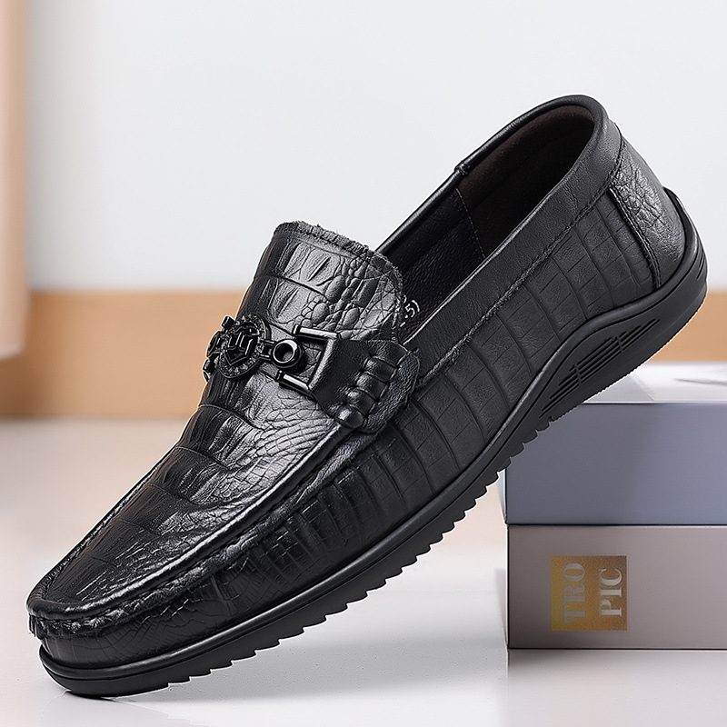 Wiosenne Nowe Męskie Mokasyny Biznesowe Buty Na Co Dzień Męski Zestaw Stóp Sukienka Niskie Góry Skóra Bydlęca Doudou